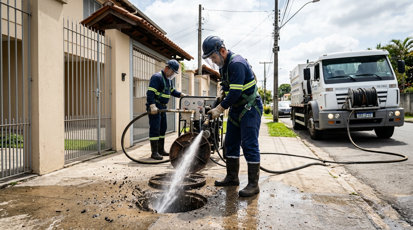 Limpeza de Tubulação com Hidrojato em Aparecida de Goiânia‑GO